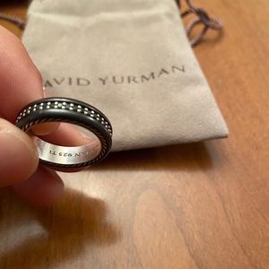 David Yurman 8.5 black diamond ring